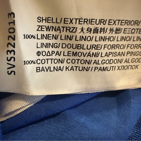 Sovere Large Linen Choker Halter Cut out Midi‎ Dress Cobalt Blue - Picture 8 of 12